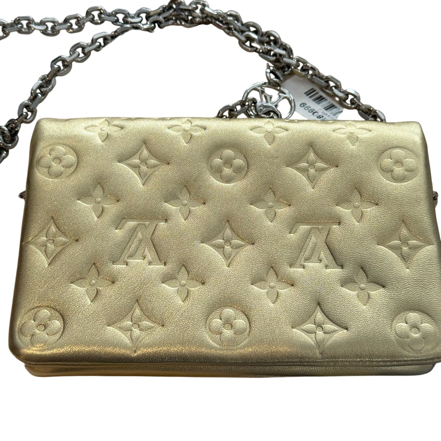 Authentic Pre-Loved Louis Vuitton Gold Coussin BB Leather Chain Wallet / Mini Bag